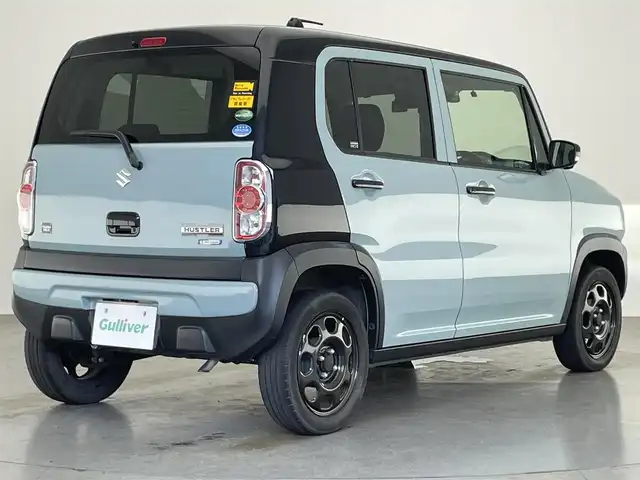 スズキ ハスラー タフワイルド 愛知県 2019(令1)年 3.2万km オフブルーメタリック/ブラック 2トーン パナソニック製純正ナビ/・CD/DVD/・FM/AM/・Bluetooth/・フルセグTV/・SD/・USB/主要装備/・全方位カメラ/・ハーフレザーシート/・運転席＋助手席シートヒーター/・ＨＩＤヘッドライト/・レーンキープアシスト/・デュアルカメラブレーキサポート/・ＥＴＣ/・プッシュスタート/・前後ドライブレコーダー/・アイドリングストップ/・横滑り防止装置/・フォグランプ