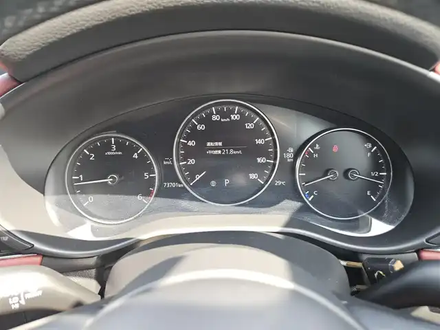 マツダ マツダ３ファストバック XD バーガンディセレクション 島根県 2019(令1)年 7.4万km マシーングレープレミアムM 純正8.8型ナビ/　(AM/FM/CD/DVD)/360度ビューモニター/ビルトインETC/全車速追従機能付レーダークルーズコントロール/パーキングセンサー/i-ACTIVSENSE/・スマートブレーキサポート/・AT誤発進抑制制御/・クルージングトラフィックサポート/・車線逸脱警報システム/・レーンキープアシスト/・前後接近車両検知/・ブラインドスポットモニタリング/・交通標識認識システム/アクティブドライビングディスプレイ/ターボ/アダプティブLEDヘッドランプ/本革巻きステアリング/ステアリングヒーター/パドルシフト/レッドパーフォレーション革シート/前席シートヒーター/運転席ドライビングポジション機能/純正18インチアルミホイール/アドバンストキーレスエントリーシステム/BOSEサウンドシステム/禁煙車