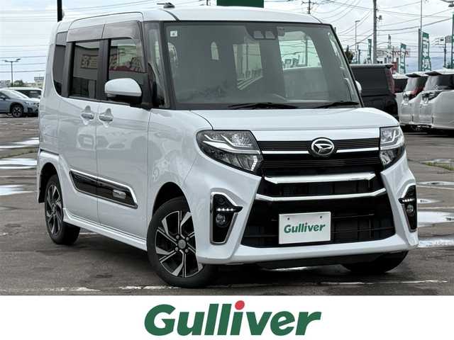 ダイハツ タント カスタム X スタイルセレクション 道南・函館 2021(令3)年 3.3万km シャイニングホワイトパール /寒冷地仕様//両側パワースライドドア//純正SDナビ（NMZK-W710)/ (フルセグTV/DVD/CD/SD/BT/FM/AM)//バックカメラ//ハーフレザーシート//前席シートヒーター//スマートアシスト//横滑り防止//アイドリングストップ//LEDヘッドライト//フォグランプ//純正ドライブレコーダー（前方）