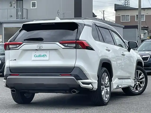 トヨタ ＲＡＶ４ G Zパッケージ 道央・札幌 2021(令3)年 7万km ホワイトパールクリスタルシャイン ４WD/モデリスタフルエアロ/ALPIN9インチナビ/CD/DVD/BT/フルセグ/トヨタセーフティセンス/プリクラッシュセーフティ/横滑り防止装置/レーダークルーズコントロール/ダウンヒルアシストコントロール/レーンキープアシスト/クリアランスソナー/ブラインドスポットモニター/パーキングサポートブレーキ/リアクロストラフィックアラート/ロードサインアシスト/バックカメラ/ビルトインETC/ドライブレコーダー/DRIVEMODE切替/デジタルインナーミラー/パワーバックドア/D席パワーシート/D席メモリーシート/前席シートヒーター/レザーシート/革巻きステアリング/ステアリングリモコン/ハンドルヒーター/電動パーキング/ブレーキホールド/MTモード付AT/プッシュスタート/スマートキー/LEDヘッドライト/オートライト/オートハイビーム/フォグランプ/電動格納ミラー/ウィンカーミラー/純正フロアマット/ドアバイザー
