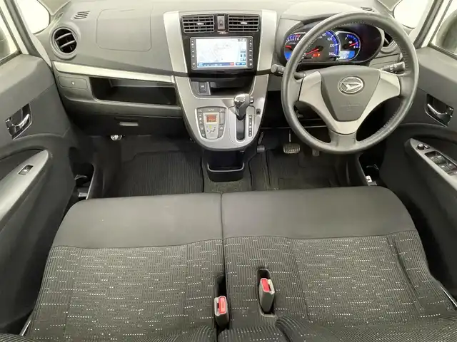 ダイハツ ムーヴ カスタム X LTD SA 滋賀県 2013(平25)年 6.6万km パールホワイトⅢ 純正ナビ/【CD/USB/フルセグTV】/バックカメラ/ETC/衝突被害軽減システム/オートライト/スマートキー/オートエアコン/純正14インチアルミホイール/純正フロアマット/アイドリングストップ