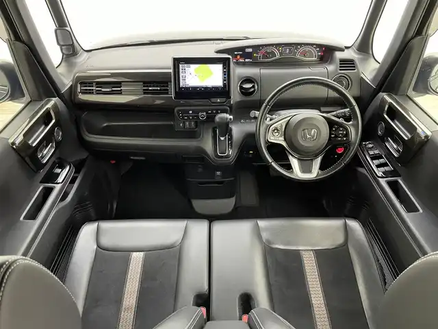 ホンダ Ｎ ＢＯＸ カスタム G L ターボ ホンダセンシング 岡山県 2019(平31)年 5.1万km クリスタルブラックパール 純正ナビ/（VXM-194VFi）/・FM/AM/Bluetooth/フルセグ/CD/DVD/バックカメラ/ハーフレザーシート/両側パワースライドドア/ETC/ドライブレコーダー/ホンダセンシング/・衝突軽減ブレーキ/・車線逸脱警報/・アダプティブクルーズコントロール/・オートハイビーム/パドルシフト/純正フロアマット/LEDヘッドライト/純正アルミ/後席サンシェード/ドアバイザー/新車保証書/取扱説明書