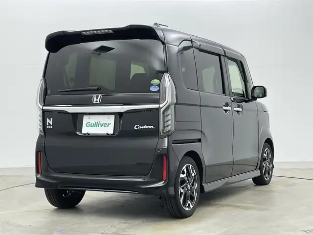 ホンダ Ｎ ＢＯＸ カスタム G L ターボ ホンダセンシング 岡山県 2019(平31)年 5.1万km クリスタルブラックパール 純正ナビ/（VXM-194VFi）/・FM/AM/Bluetooth/フルセグ/CD/DVD/バックカメラ/ハーフレザーシート/両側パワースライドドア/ETC/ドライブレコーダー/ホンダセンシング/・衝突軽減ブレーキ/・車線逸脱警報/・アダプティブクルーズコントロール/・オートハイビーム/パドルシフト/純正フロアマット/LEDヘッドライト/純正アルミ/後席サンシェード/ドアバイザー/新車保証書/取扱説明書