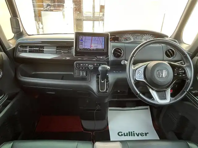 ホンダ Ｎ ＢＯＸ カスタム G L ターボ ホンダセンシング 宮崎県 2017(平29)年 9.9万km クリスタルブラックパール ナビ【CN-RE03D】/（CD・DVD・フルセグ・BT・USB）/レーダークルーズコントロール/ETC/バックカメラ/ドライブレコーダー/両側パワースライドドア/衝突軽減ブレーキ/レーンキープアシスト/横滑り防止/フロアマット/純正１５インチAW/オートライト/LEDヘッドライト/フォグライト/スマートキー/プッシュスタート/スペアキー1本