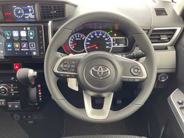 トヨタ ルーミー カスタムG－T 千葉県 2025(令7)年 0.1千km ブラックマイカメタリック/パールホワイト2トーン 登録済未使用車/純正ディスプレイオーディオ/　Bluetooth/フルセグTV/　Apple car play/Android Auto/スマートアシスト/レーダークルーズコントロール/車線逸脱警報/衝突軽減ブレーキ/クリアランスソナー/アラウンドビューモニター/先行車発進警報/ロードサインアシスト/電動パーキング/オートホールド/オートハイビーム/両側パワスラ/前席シートヒーター/LEDライト/フォグランプ/ロールサンシェード/シートバックテーブル/フロアマット