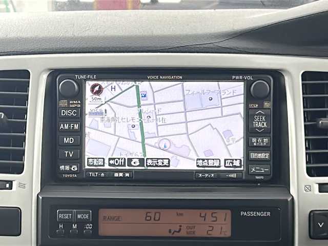 トヨタ ハイラックス サーフ SSR－X 愛知県 2007(平19)年 11.4万km ダークグレーマイカM 純正HDDナビ/純正フロアマット/純正AW16インチ/ETC/オートライト/フォグランプ/ドアバイザー/取扱説明書/ナビ取説/保証書/スペアキー有