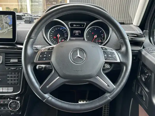 メルセデス・ベンツ ゲレンデヴァーゲン Ｇ３５０ｄ 福岡県 2017(平29)年 6.1万km オブシディアンブラック ラグジュアリーパッケージ/サンルーフ/harman/kardon/アダプティブクルーズコントロール/ブラインドスポットモニター/純正ナビ/Applecarplay/androidauto/Bluetooth/フルセグTV/バックカメラ/サイドカメラ/茶革シート/シートヒーター/オートライト/純正18インチアルミホイール/ドライブレコーダー/ETC