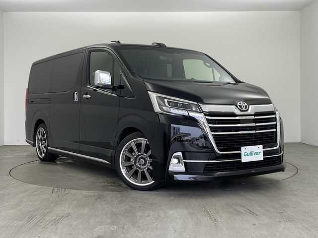トヨタ グランエース プレミアム 兵庫県 2020(令2)年 3.8万km ブラック/ホワイト ・純正ナビ&Bluetooth&TV/・全方位カメラ/・純正リアフリップダウンモニター/・黒革シート/・シートヒーター/・ビルトインETC/・レーダークルーズコントロール/・純正ウッドコンビステアリング/・トヨタセーフティセンス/・プリクラッシュセーフティ/・レーンディパーチャーアラート/・ブラインドスポットモニター/・クリアランスソナー/・デジタルインナーミラー/・nanoe/・パワーシート/・純正フロアマット/・両側パワースライドドア/・社外20インチアルミホイール/・フロントエアロ/・横滑り防止装置/・盗難防止装置/・アイドリングストップ/・オートライト/・LEDヘッドライト/・LEDフォグ/・Wエアバッグ/・カーテンエアバッグ