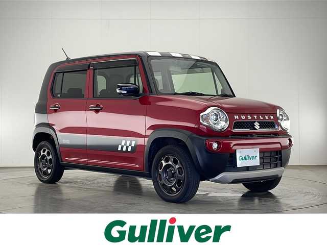 スズキ ハスラー タフワイルド 宮崎県 2019(平31)年 4.9万km フェニックスレッドパール/ブラック 2トーン ツートンカラー/特別仕様車 /デュアルカメラブレーキサポート/車線逸脱警報/ふらつき警報機能/先行車発進お知らせ機能/誤発進抑制機能/純正8インチSDナビ/フルセグTV/CD/DVD/Bluetooth/全方位カメラ/合皮シート/シートヒーター/ディスチャージヘッドライト/アイドリングストップ/ビルトインETC/純正ゴムマット/スマートキー×２/保証書/取扱説明書