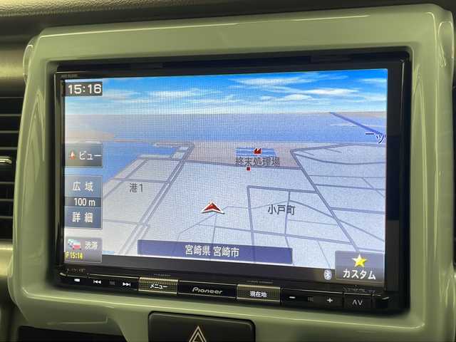 スズキ ハスラー タフワイルド 宮崎県 2019(平31)年 4.9万km フェニックスレッドパール/ブラック 2トーン ツートンカラー/特別仕様車 /デュアルカメラブレーキサポート/車線逸脱警報/ふらつき警報機能/先行車発進お知らせ機能/誤発進抑制機能/純正8インチSDナビ/フルセグTV/CD/DVD/Bluetooth/全方位カメラ/合皮シート/シートヒーター/ディスチャージヘッドライト/アイドリングストップ/ビルトインETC/純正ゴムマット/スマートキー×２/保証書/取扱説明書