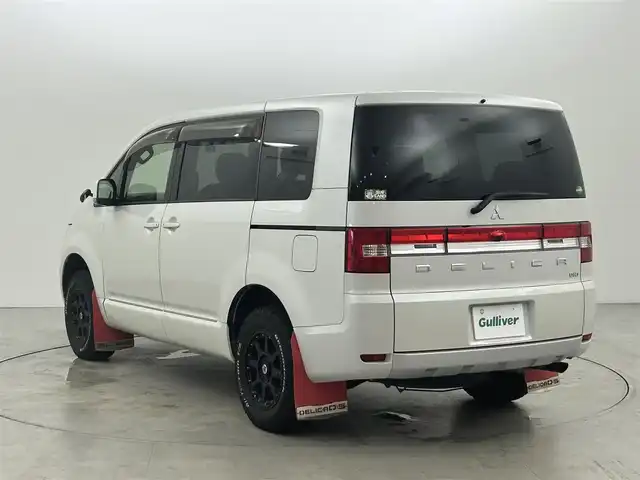 三菱 デリカＤ：５ D－Power package 福岡県 2018(平30)年 7.9万km ウォームホワイトパール 社外ナビ（ＢＴ，フルセグＴＶ）　/バックカメラ　/ＥＴＣ　/クルーズコントロール　/横滑り防止装置　/パドルシフト　/両側電動スライドドア　/シートヒーター　/電動格納式ドアミラー　/ホワイトレター　/社外１６インチＡＷ