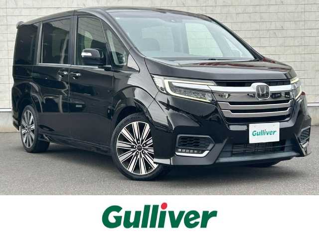 ホンダ ステップワゴン スパーダ ホンダセンシング 岐阜県 2017(平29)年 7万km プレミアムスパークルブラックパール ワンオーナー　/ホンダセンシング　/カロッツェリア製ナビ/（フルセグ・bluetooth・CD・DVD)　/ビルトインETC　/両側パワースライドドア　/ウォークスルー　/セカンドシートサンバイザー/スマートキー×2　/電格ミラー/LEDヘッドライト/保証書　/取扱説明書