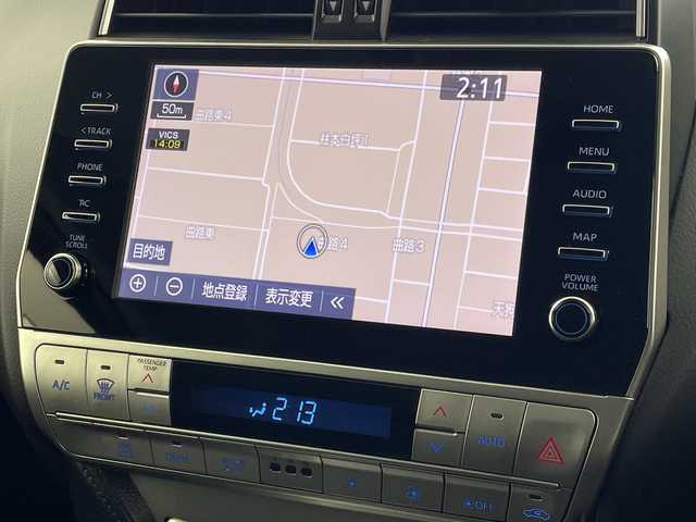 トヨタ ランドクルーザー プラド TX 岐阜県 2022(令4)年 1.6万km ブラック サンルーフ/モデリスタエアロ/純正9インチディスプレイオーディオ/(Bluetooth/フルセグTV/Miracast/USB)/パノラミックビューモニター　/トヨタセーフティセンス/プリクラッシュセーフティ/レーンキープアシスト/コーナーセンサー/ロードサインアシスト/オートハイビーム/先行車発信告知/レーダークルーズコントロール/MTモード付AT/ドライブレコーダー/ETC/純正フロアマット/純正アルミホイール/ドアバイザー/LEDヘッドライト