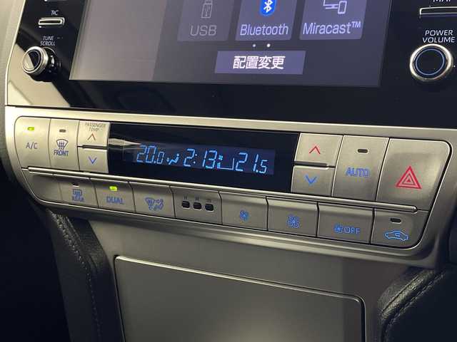 トヨタ ランドクルーザー プラド TX 岐阜県 2022(令4)年 1.6万km ブラック サンルーフ/モデリスタエアロ/純正9インチディスプレイオーディオ/(Bluetooth/フルセグTV/Miracast/USB)/パノラミックビューモニター　/トヨタセーフティセンス/プリクラッシュセーフティ/レーンキープアシスト/コーナーセンサー/ロードサインアシスト/オートハイビーム/先行車発信告知/レーダークルーズコントロール/MTモード付AT/ドライブレコーダー/ETC/純正フロアマット/純正アルミホイール/ドアバイザー/LEDヘッドライト