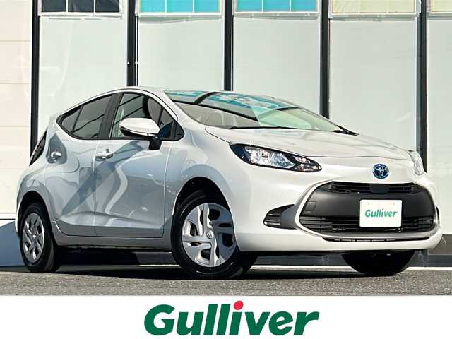 トヨタ アクア G 山形県 2024(令6)年 2.1万km プラチナホワイトパールマイカ 禁煙車/4WD/寒冷地仕様/トヨタセーフティセンス/クルーズコントロール/レーンキープアシスト/横滑り防止装置/純正ドライブレコーダー/前後コーナーセンサー/バックカメラ/オートマチックハイビーム/純正ナビ/（Bluetooth/AM/FM/USB)/nanoe/社外ETC/スマートキー/LEDヘッドライト/電動格納ミラー