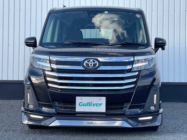 トヨタ ルーミー カスタムG 千葉県 2020(令2)年 4万km ブラックマイカメタリック モデリスタエアロ/純正9インチナビ/(フルセグTV/BT/CD/DVD/FM/AM)/全周囲カメラ/デジタルインナーミラー型前後ドラレコ/衝突被害軽減システム/両側パワースライドドア/横滑り防止装置/ビルトインETC2.0/アイドリングストップ/LEDヘッドライト/フォグランプ/オートライト/ウィンカーミラー/電動格納ミラー/社外14インチAW/シートヒーター/シートリフター/ブレーキホールド/電子制御パーキング/プッシュスタート/スマートキー/フロアマット/スペアキー/取扱説明書/保証書
