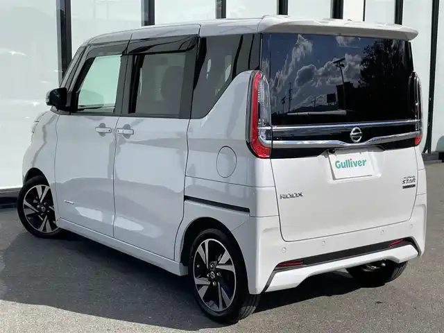 日産 ルークス HWS Gターボ プロパイロットED 大阪府 2023(令5)年 0.3万km ホワイトパール プロパイロット/両側パワースライドドア/純正9インチナビ/Bluetooth/HDMI/フルセグTV/インテリジェントアラウンドビューモニター/前ドライブレコーダー/ETC/LEDヘッドライト/フォグランプ/コーナーセンサー/アイドリングストップ/電子パーキング/ブレーキホールド/純正フロアマット/取扱説明書