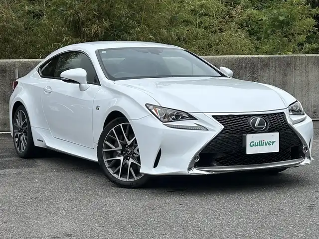 レクサス ＲＣ 300h Fスポーツ 長崎県 2015(平27)年 4.9万km ホワイトノーヴァガラスフレーク 純正ナビ（FN/AM/BT/TV/CD）/プッシュスタート/DN席パワーシート/メモリーシート/DN席シートヒーター/レザーシート/DN席エアシート/純正アルミホイール/純正フロアマット/デイライト/オートライト/ABS/衝突被害軽減システム/横滑り防止装置/クルーズコントロール/パドルシフト/ETC/バックカメラ/スペアキー/取説/保証書