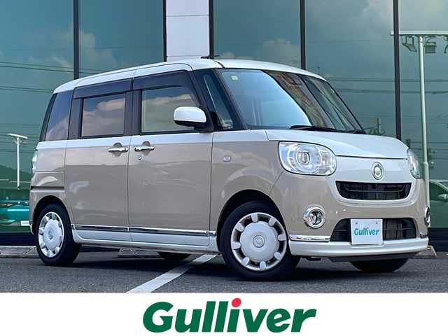 ダイハツ ムーヴ キャンバス G メイクアップ リミテッド　SAⅢ 福岡県 2020(令2)年 4.7万km パールホワイトⅢ/ナチュラルベージュマイカメタリック 2トーン スマートアシスト/純正7インチナビ/フルセグTV/DVD/Bluetooth/USB/パノラマモニター/前後ドライブレコーダー/両側パワースライドドア/プッシュスタート/ステアリングリモコン/LEDオートライト/LEDフォグランプ/純正14インチタイヤ/アイドリングストップ/横滑り防止装置/ドアバイザー/電動格納ミラー