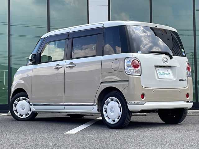 ダイハツ ムーヴ キャンバス G メイクアップ リミテッド　SAⅢ 福岡県 2020(令2)年 4.7万km パールホワイトⅢ/ナチュラルベージュマイカメタリック 2トーン スマートアシスト/純正7インチナビ/フルセグTV/DVD/Bluetooth/USB/パノラマモニター/前後ドライブレコーダー/両側パワースライドドア/プッシュスタート/ステアリングリモコン/LEDオートライト/LEDフォグランプ/純正14インチタイヤ/アイドリングストップ/横滑り防止装置/ドアバイザー/電動格納ミラー