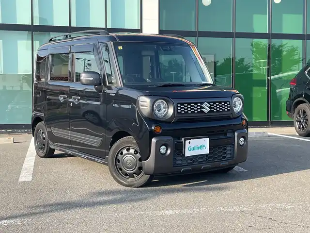 スズキ スペーシア ギア HYBRID XZ 和歌山県 2020(令2)年 6.6万km ブルーイッシュブラックパール3 純正8インチナビ（CN-RZ856）/（BT/CD/DVD/AM/FM）/フルセグTV/横滑り防止/衝突被害軽減ブレーキ/レーンキープアシスト/オートライト/前方ドラレコ/両側パワスラ/ビルトインETC/前席シートヒーター/ステアリングリモコン/後席サーキュレーター/LEDヘッドライト/フォグランプ/ベンチシート/ドアバイザー/プッシュスタート/アイドリングストップ