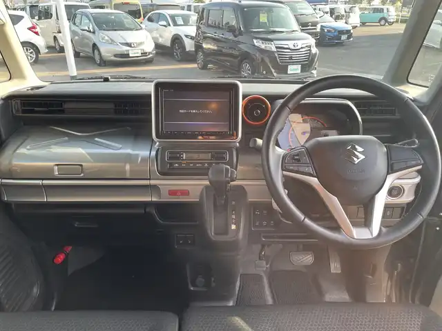 スズキ スペーシア ギア HYBRID XZ 和歌山県 2020(令2)年 6.6万km ブルーイッシュブラックパール3 純正8インチナビ（CN-RZ856）/（BT/CD/DVD/AM/FM）/フルセグTV/横滑り防止/衝突被害軽減ブレーキ/レーンキープアシスト/オートライト/前方ドラレコ/両側パワスラ/ビルトインETC/前席シートヒーター/ステアリングリモコン/後席サーキュレーター/LEDヘッドライト/フォグランプ/ベンチシート/ドアバイザー/プッシュスタート/アイドリングストップ
