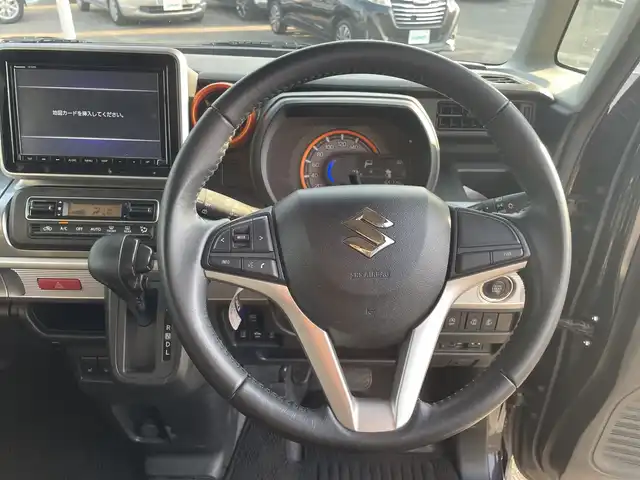 スズキ スペーシア ギア HYBRID XZ 和歌山県 2020(令2)年 6.6万km ブルーイッシュブラックパール3 純正8インチナビ（CN-RZ856）/（BT/CD/DVD/AM/FM）/フルセグTV/横滑り防止/衝突被害軽減ブレーキ/レーンキープアシスト/オートライト/前方ドラレコ/両側パワスラ/ビルトインETC/前席シートヒーター/ステアリングリモコン/後席サーキュレーター/LEDヘッドライト/フォグランプ/ベンチシート/ドアバイザー/プッシュスタート/アイドリングストップ