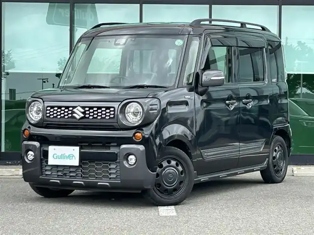 スズキ スペーシア ギア HYBRID XZ 和歌山県 2020(令2)年 6.6万km ブルーイッシュブラックパール3 純正8インチナビ（CN-RZ856）/（BT/CD/DVD/AM/FM）/フルセグTV/横滑り防止/衝突被害軽減ブレーキ/レーンキープアシスト/オートライト/前方ドラレコ/両側パワスラ/ビルトインETC/前席シートヒーター/ステアリングリモコン/後席サーキュレーター/LEDヘッドライト/フォグランプ/ベンチシート/ドアバイザー/プッシュスタート/アイドリングストップ