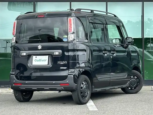 スズキ スペーシア ギア HYBRID XZ 和歌山県 2020(令2)年 6.6万km ブルーイッシュブラックパール3 純正8インチナビ（CN-RZ856）/（BT/CD/DVD/AM/FM）/フルセグTV/横滑り防止/衝突被害軽減ブレーキ/レーンキープアシスト/オートライト/前方ドラレコ/両側パワスラ/ビルトインETC/前席シートヒーター/ステアリングリモコン/後席サーキュレーター/LEDヘッドライト/フォグランプ/ベンチシート/ドアバイザー/プッシュスタート/アイドリングストップ