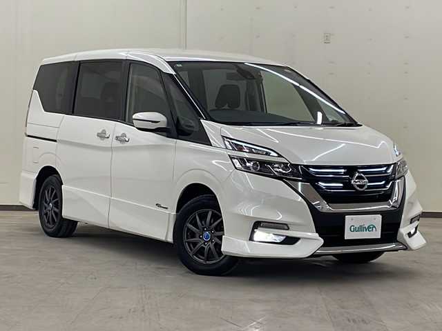 日産 セレナ ハイウェイスター Vセレクション 道央・札幌 2018(平30)年 10万km ブリリアントホワイトパール /4WD//社外フルセグナビ/（CD/DVD/BD/SD/AM/FM/BT）//クルーズコントロール（追従なし）//エマージェンシーブレーキ//オートライト//ETC//リアエアコン//ステアリングリモコン//純正エンジンスターター//冬タイヤAW積込//社外ドライブレコーダー前カメラ