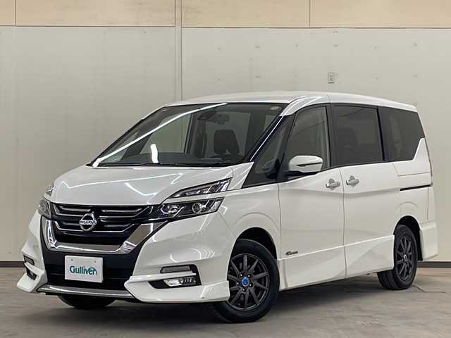 日産 セレナ ハイウェイスター Vセレクション 道央・札幌 2018(平30)年 10万km ブリリアントホワイトパール /4WD//社外フルセグナビ/（CD/DVD/BD/SD/AM/FM/BT）//クルーズコントロール（追従なし）//エマージェンシーブレーキ//オートライト//ETC//リアエアコン//ステアリングリモコン//純正エンジンスターター//冬タイヤAW積込//社外ドライブレコーダー前カメラ