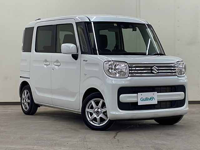 スズキ スペーシア HYBRID G 道央・札幌 2022(令4)年 1.2万km ピュアホワイトP /4WD//純正オーディオ//衝突被害軽減ブレーキ//誤発進抑制機能//車線逸脱抑制機能//標識認識機能//両側スライドドア//社外ドライブレコーダー//オートライト//ミラーヒーター//スマートキー//スペアキー1本