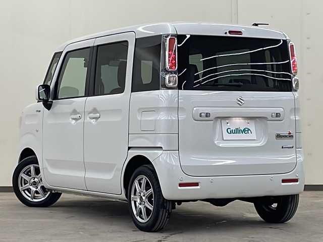 スズキ スペーシア HYBRID G 道央・札幌 2022(令4)年 1.2万km ピュアホワイトP /4WD//純正オーディオ//衝突被害軽減ブレーキ//誤発進抑制機能//車線逸脱抑制機能//標識認識機能//両側スライドドア//社外ドライブレコーダー//オートライト//ミラーヒーター//スマートキー//スペアキー1本