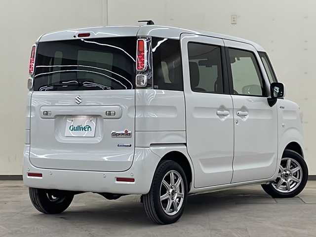 スズキ スペーシア HYBRID G 道央・札幌 2022(令4)年 1.2万km ピュアホワイトP /4WD//純正オーディオ//衝突被害軽減ブレーキ//誤発進抑制機能//車線逸脱抑制機能//標識認識機能//両側スライドドア//社外ドライブレコーダー//オートライト//ミラーヒーター//スマートキー//スペアキー1本