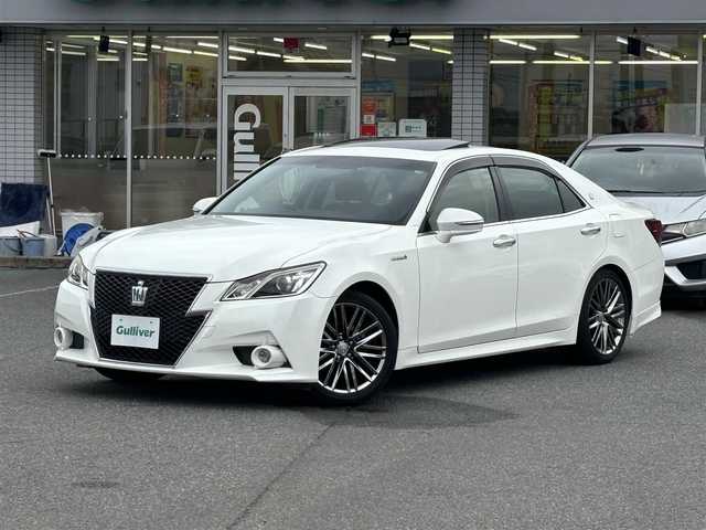 トヨタ クラウン ハイブリッド アスリートS 岡山県 2013(平25)年 8.6万km ホワイトパールクリスタルシャイン /禁煙//ワンオーナー//サンルーフ//前後ドライブレコーダー//純正ナビ//CD/DVD/MSV/BT/フルセグ//バックカメラ//前席パワーシート//前席シートヒーター//クルーズコントロール//PCS/BSM//盗難防止装置//横滑り防止機能//ビルドインETC//ステアリングスイッチ//ステアリングヒーター//オートリトラウインカーミラー//LEDオートライト//LEDフォグライト//プッシュスタート//アイドリングストップ//純正マット//純正ドアバイザー//新車時保証書//取扱説明書//ディーラー整備記録簿H26.H28.H30.R1.R2.R3.R4.R5.R6//スペアスマートキー