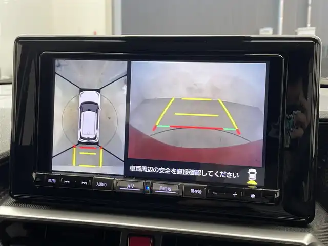 ダイハツ ロッキー プレミアム G HEV 滋賀県 2022(令4)年 4.8万km ブラックマイカメタリック/コンパーノレッド 純正9インチナビ/【Bluetooth/CD/DVD/フルセグTV/USB】/全方位カメラ/ハーフレザーシート /プリクラッシュセーフティ/レーントレーシングアシスト/レーダークルーズコントロール/LEDヘッドライト/オートマチックハイビーム/クリアランスソナー/電動パーキングブレーキ/オートブレーキホールド/ビルトインETC/前方ドライブレコーダー/D/Nシートヒーター/純正フロアマット/ドアバイザー/プッシュスタート/スマートキー/ステアリングリモコン