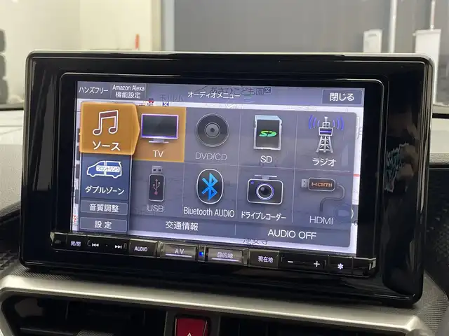 ダイハツ ロッキー プレミアム G HEV 滋賀県 2022(令4)年 4.8万km ブラックマイカメタリック/コンパーノレッド 純正9インチナビ/【Bluetooth/CD/DVD/フルセグTV/USB】/全方位カメラ/ハーフレザーシート /プリクラッシュセーフティ/レーントレーシングアシスト/レーダークルーズコントロール/LEDヘッドライト/オートマチックハイビーム/クリアランスソナー/電動パーキングブレーキ/オートブレーキホールド/ビルトインETC/前方ドライブレコーダー/D/Nシートヒーター/純正フロアマット/ドアバイザー/プッシュスタート/スマートキー/ステアリングリモコン
