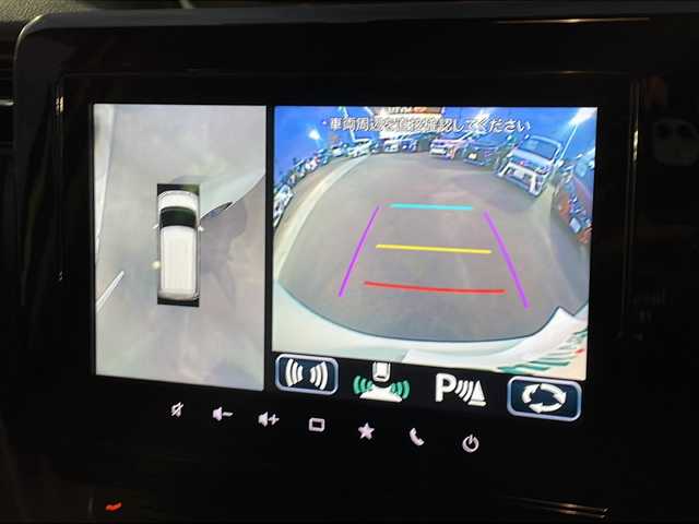 スズキ ソリオ バンディット HV MV 徳島県 2023(令5)年 5.6万km ピュアホワイトP 純正9型ナビ/全方位カメラ/VIEWスイッチ/デュアルブレーキサポートシステム/クルーズコントロール追従有/ヘッドアップディスプレイ/両側パワースライドドア/ドライブレコーダー前後/フルセグTV（走行中視聴可）/コーナーセンサー前後/純正フロアマット/USB入力端子/横滑り防止装置/レーンキープアシスト/盗難防止装置/オートライト/LEDヘッドライト/スマートキー