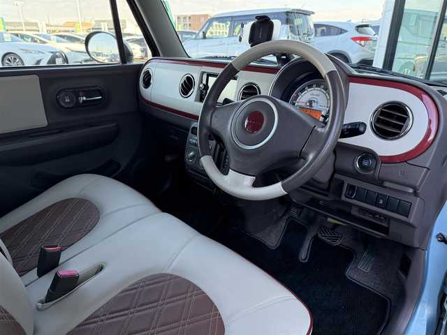 スズキ ラパン ショコラ G 東京都 2015(平27)年 5.4万km フィズブルーパールメタリック 社外ＳＤナビ/ビルトインＥＴＣ/アイドリングストップ機能/前後ドライブレコーダー/プッシュスタート/革調シート/純正フロアマット/スマートキー/ＩＳＯＦＩＸ/オートライト/HIDヘッドライト