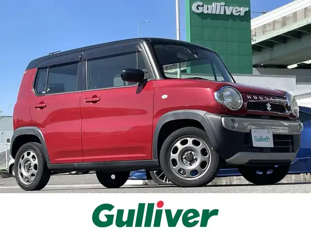 スズキ ハスラー G 大分県 2016(平28)年 8.6万km フェニックスレッドパール/ブルーイッシュブラックパール 社外ナビ（AM/FM/フルセグ/BT/CD/DVD）/バックカメラ/ETC/シートヒーター/衝突軽減ブレーキ/横滑り防止機能/アイドリングストップ/オートエアコン/ドアバイザー/前方ドライブレコーダー/電格ミラー/保証書/取扱説明書