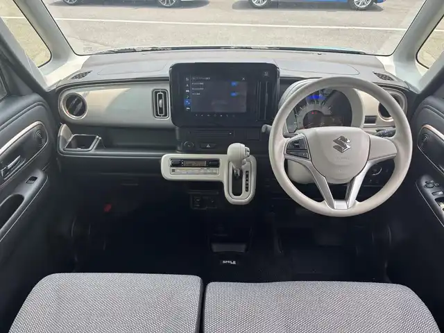 スズキ ワゴンＲ スマイル HYBRID X 奈良県 2023(令5)年 0.3万km オフブルーM ワンオーナー車 /純正8インチナビ /全方位モニター /LEDヘッドライト /シートヒーター /衝突軽減ブレーキ /両側パワースライドドア /フルセグTV /純正フロアマット /純正フロアマット /スペアキー /スマートキー