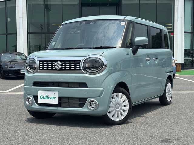 スズキ ワゴンＲ スマイル HYBRID X 奈良県 2023(令5)年 0.3万km オフブルーM ワンオーナー車 /純正8インチナビ /全方位モニター /LEDヘッドライト /シートヒーター /衝突軽減ブレーキ /両側パワースライドドア /フルセグTV /純正フロアマット /純正フロアマット /スペアキー /スマートキー