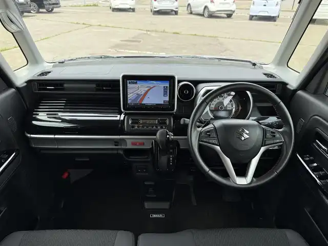 スズキ スペーシア カスタム HYBRID XS ターボ 道南・函館 2019(令1)年 4.1万km スチールシルバーM ・社外SDナビ/・フルセグＴＶ/・両側パワースライドドア/・衝突被害軽減ブレーキ/・車線逸脱警報/・クルーズコントロール/・バックカメラ/・オートマチックハイビーム/・後方コーナーセンサー/・シートヒーター/・ＥＴＣ