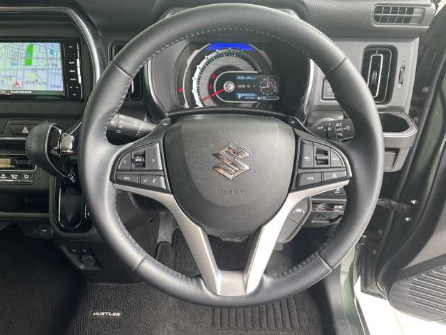 スズキ ハスラー Jスタイル ターボ 愛知県 2021(令3)年 4.8万km クールカーキパールメタリック/ホワイト2トーンルーフ SDナビ/全方位カメラ/レーダークルーズコントロール/シートヒーター/バックカメラ/コーナーセンサー/純正アルミホイール/ルーフレール/LEDヘッドライト/パドルシフト/オートマチックハイビーム/ドライブレコーダー/ETC/ステアリングスイッチ/スマートキー/プッシュスタート