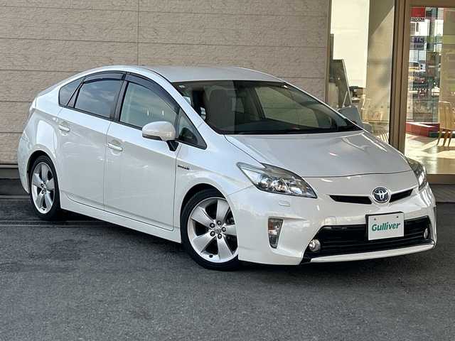 トヨタ プリウス S ツーリングセレクション 兵庫県 2015(平27)年 4.3万km ホワイトパールクリスタルシャイン 社外メモリーナビ/（CD/BT）/バックカメラ/ETC/LEDヘッドライト/AUTOライト/ステアリングスイッチ/フロアマット/ドアバイザー/スマートキー/スペアキー