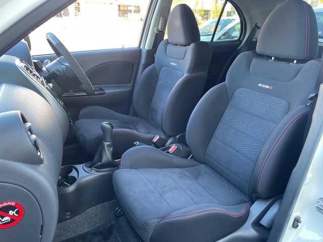 日産 マーチ ニスモS 千葉県 2015(平27)年 4.1万km ブリリアントホワイトパール ５MT/社外メモリナビ【AVIC-RW09】/フルセグTV/Bluetooth/DVD/CD/バックカメラ/ETC/柿本マフラー/TEIN車高調/純正16インチアルミホイール/純正フロアマット/社外LEDヘッドライト/前後ドラレコ/スペアタイヤ/スマートキー/スペアキー/保証書/取扱説明書