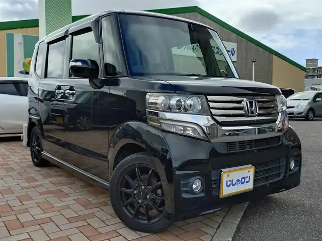 ホンダ Ｎ ＢＯＸ カスタム ターボ SSパッケージ 新潟県 2015(平27)年 7.2万km スマートブラック (株)IDOMが運営する【じしゃロン新潟店】の自社ローン専用車両になります。/こちらは現金またはオートローンご利用時の価格です。自社ローンご希望の方は別途その旨お申付け下さい/純正ナビ/FM/AM/CD/DVD視聴可能/ワンセグTV視聴可能(走行中視聴不可)/Bluetooth接続可能/バックカメラ/ETC/プッシュスタート/パドルシフト/両側パワースライドドア/シートカバー付き/前方のみドライブレコーダー(DRY-ST300)/純正フロアマット/電動格納ウィンカーミラー/横滑り防止装置/衝突被害軽減システム/スマートキー/スペアキー×１/取扱説明書