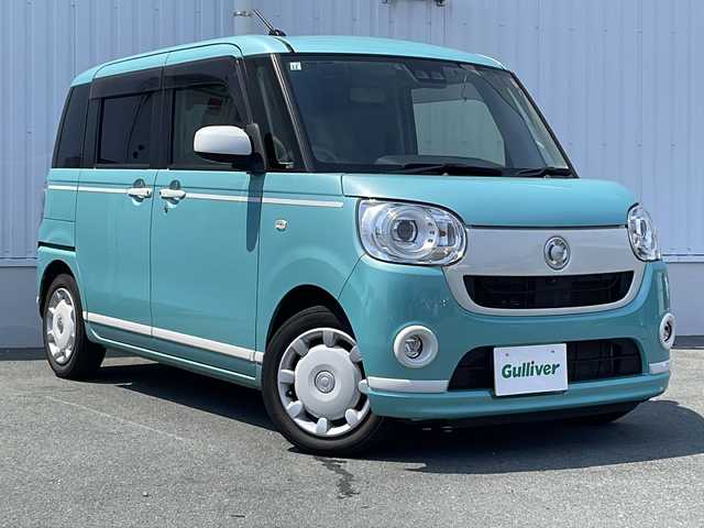 ダイハツ ムーヴ キャンバス G ホワイトアクセント リミテッド SAⅢ 三重県 2019(令1)年 6.2万km ファインミントメタリック 社外7型ナビ(AM/FM/CD/TV/BT)/フルセグTV/全周囲カメラ/ETC/前後ドライブレコーダー/両側パワースライドドア/オートハイビーム/純正フロアマット/衝突軽減ブレーキ/レーンキープアシスト/アイドリングストップ/横滑り防止/純正アルミホイールキャップ/ステアリングスイッチ/電動格納ミラー/禁煙車