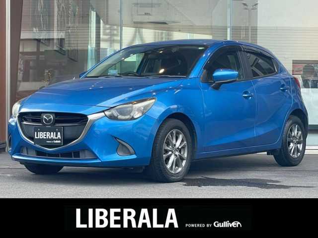 マツダ デミオ 13S ツーリング 鹿児島県 2017(平29)年 9.6万km ダイナミックブルーマイカ 純正ナビ/フルセグTV/CD/DVD再生可/バックカメラ/前方ドライブレコーダー/前席シートヒーター/オートライト/LEDヘッドライト/純正フロアマット/アクティブドライビングディスプレイ/電動格納ミラー/後方コーナーセンサー/レーンキープアシスト/BSM/取扱説明書/スペアキ1本(スマートキー)