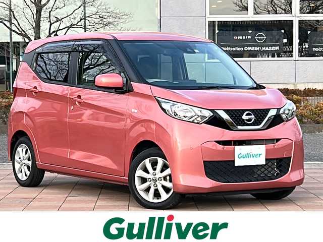 日産 デイズ X 福島県 2020(令2)年 0.8万km ブロッサムピンク 純正7インチナビ（MJ119D-W）/「FM/AM/DTV/CD/BT」/バックカメラ/エマージェンシーブレーキ/プッシュスタート/インテリジェントキー/キーレスエントリー/純正14インチアルミホイール/純正フロアマット/純正ドアバイザー/アイドリングストップ